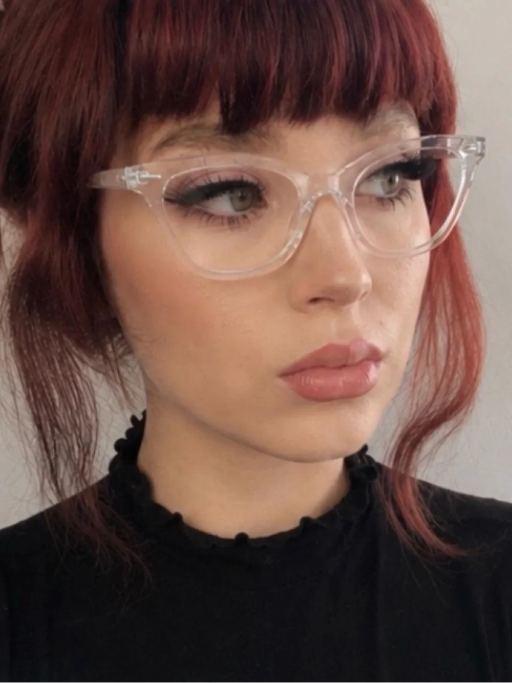 Clear Cat Eye Sunglasses Transparent Frame Women’s UV400 Small